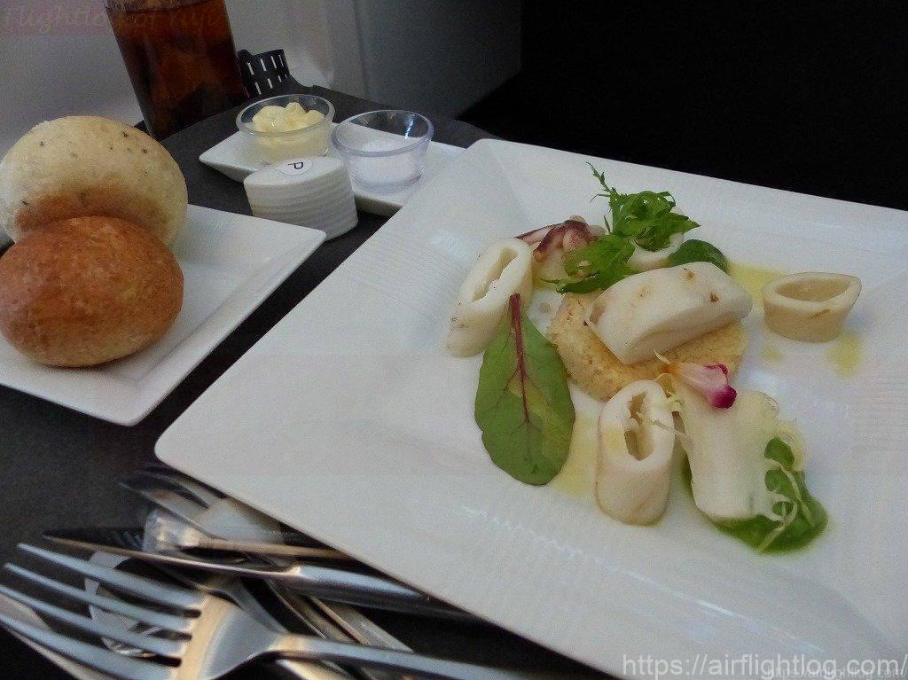 JALビジネスクラス東南アジア路線機内食洋食（前菜）