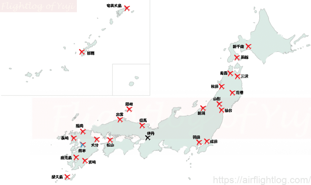 伊丹空港JAL運航路線