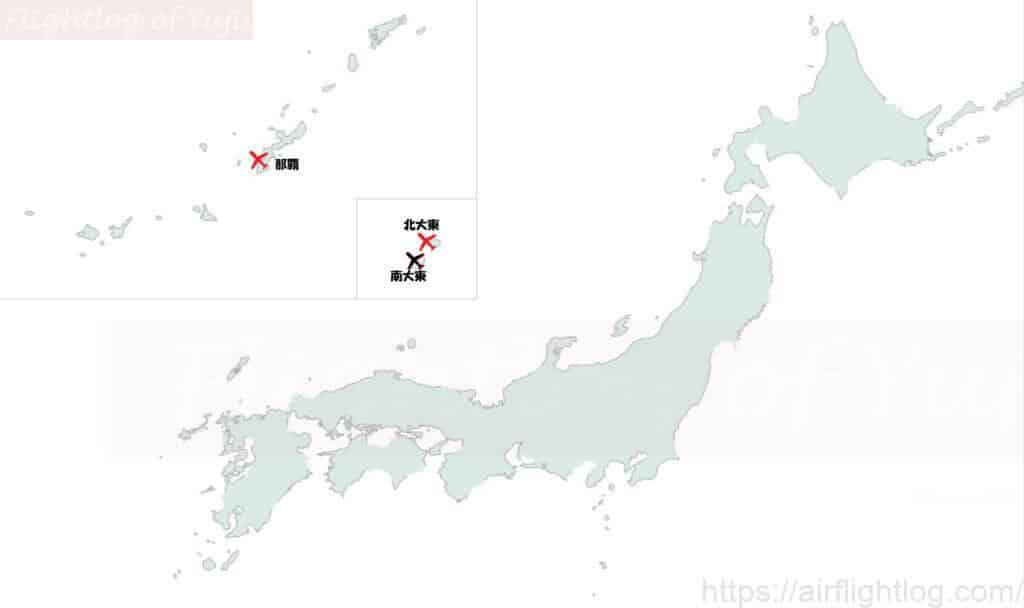 南大東空港JAL就航路線