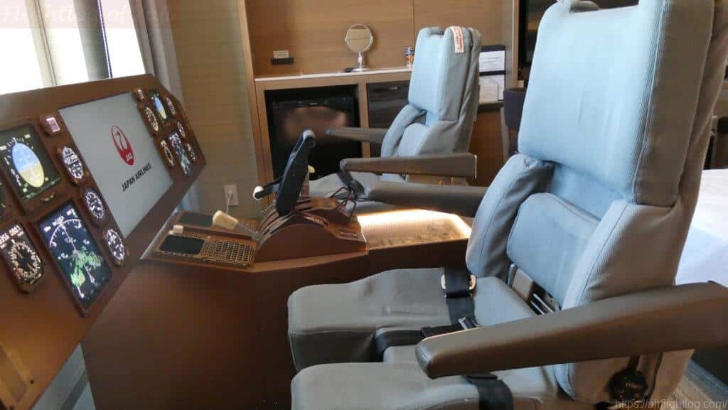 羽田エクセルホテル東急「JAL Cockpit ROOM」モックアップ（昼）