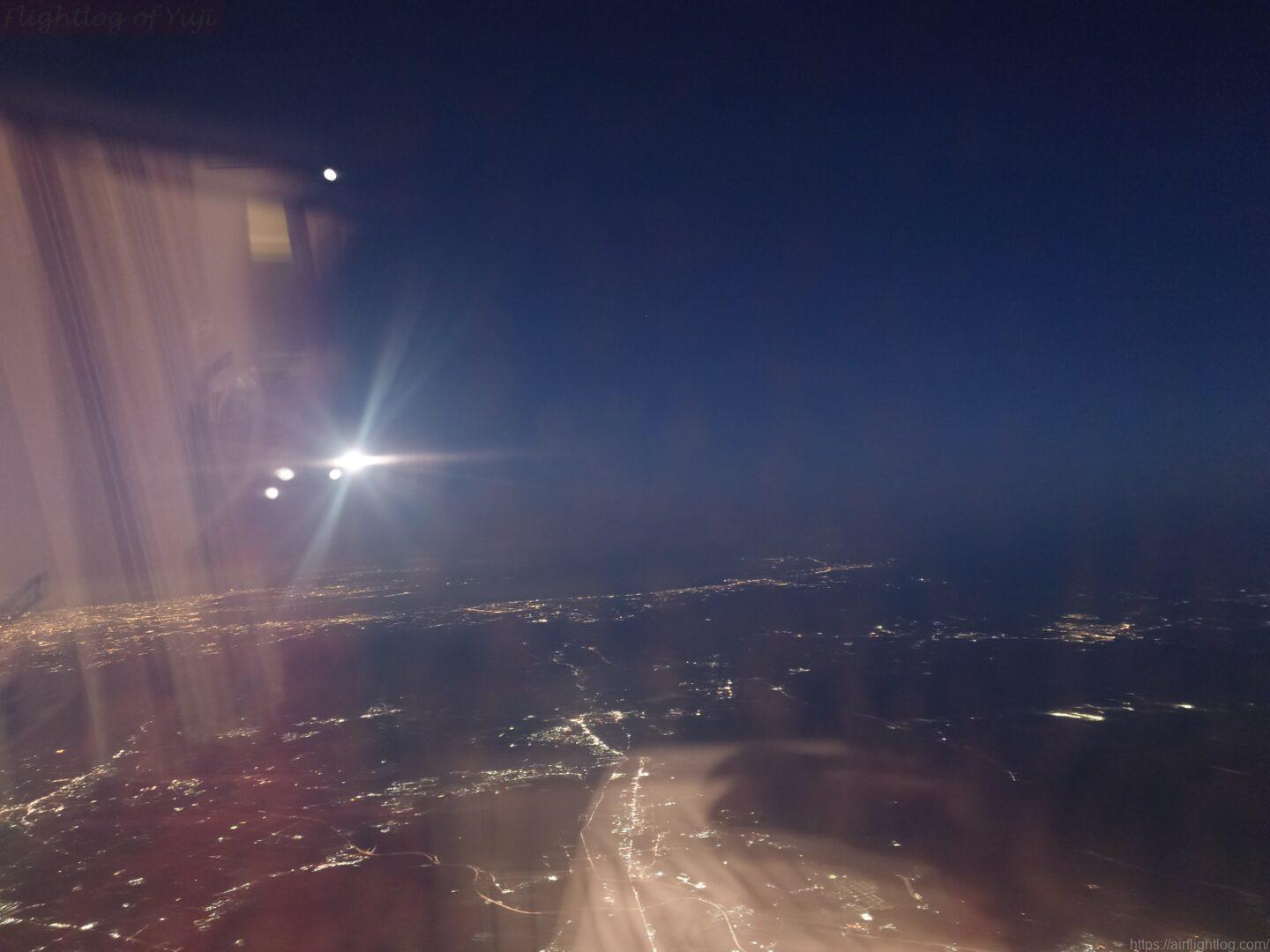 JALファーストクラス機内からの景色